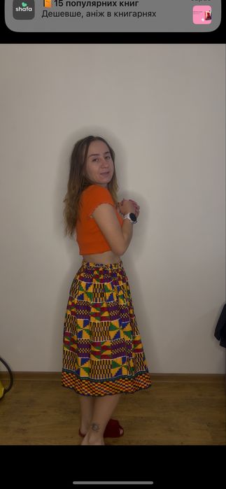 Міді спідниця із цікавим принтом