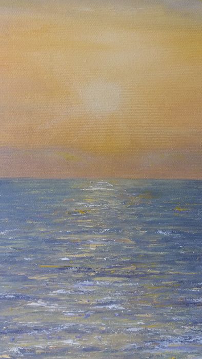 Картина олія ручна робота "Захід сонця" (ціна договірна)