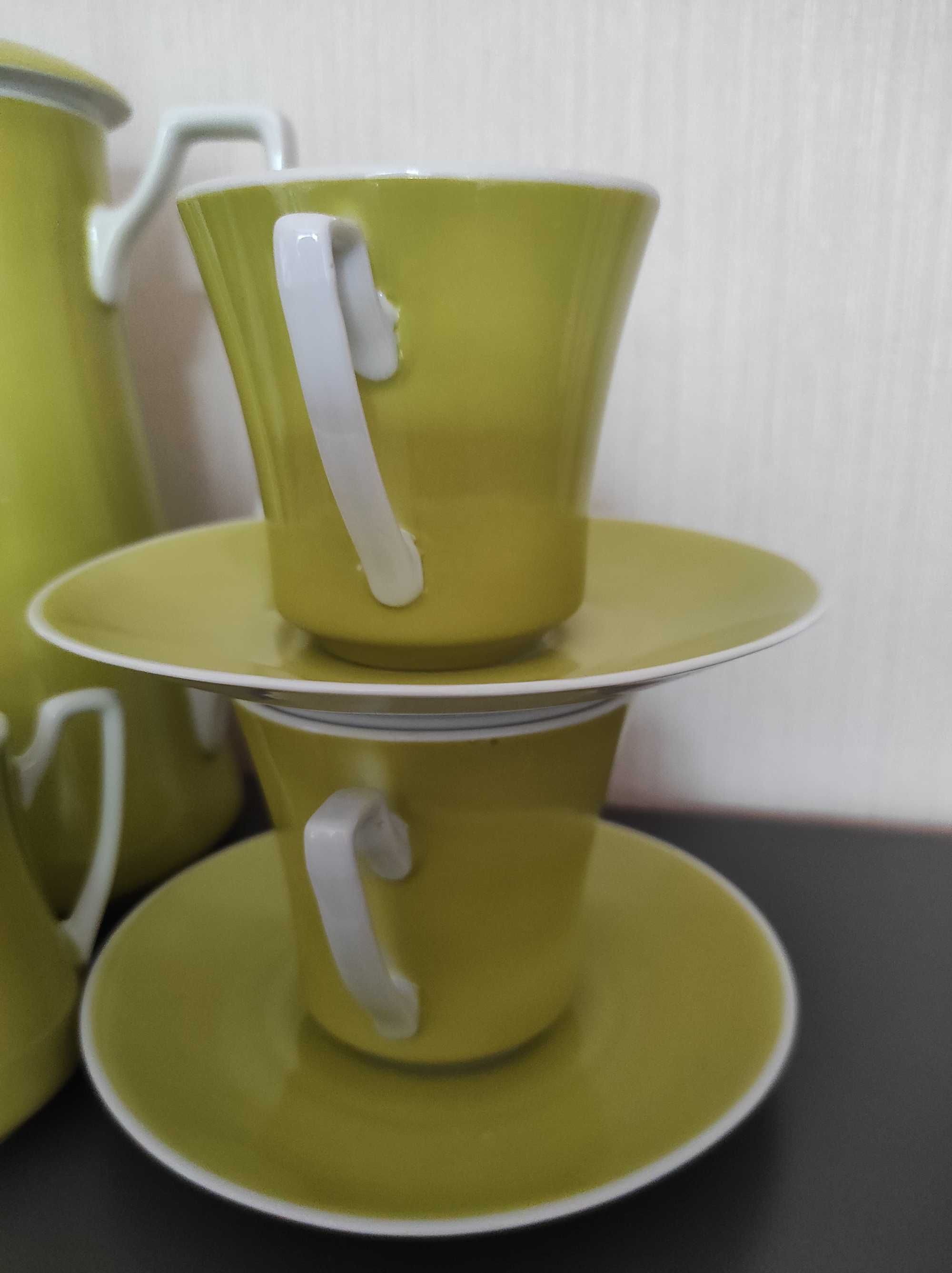 Serwis do kawy, stara porcelana Wałbrzych