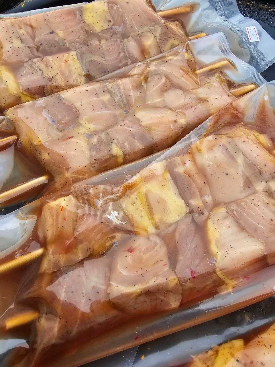 Шашлык из белуги с/м. Рыба. Белуга.