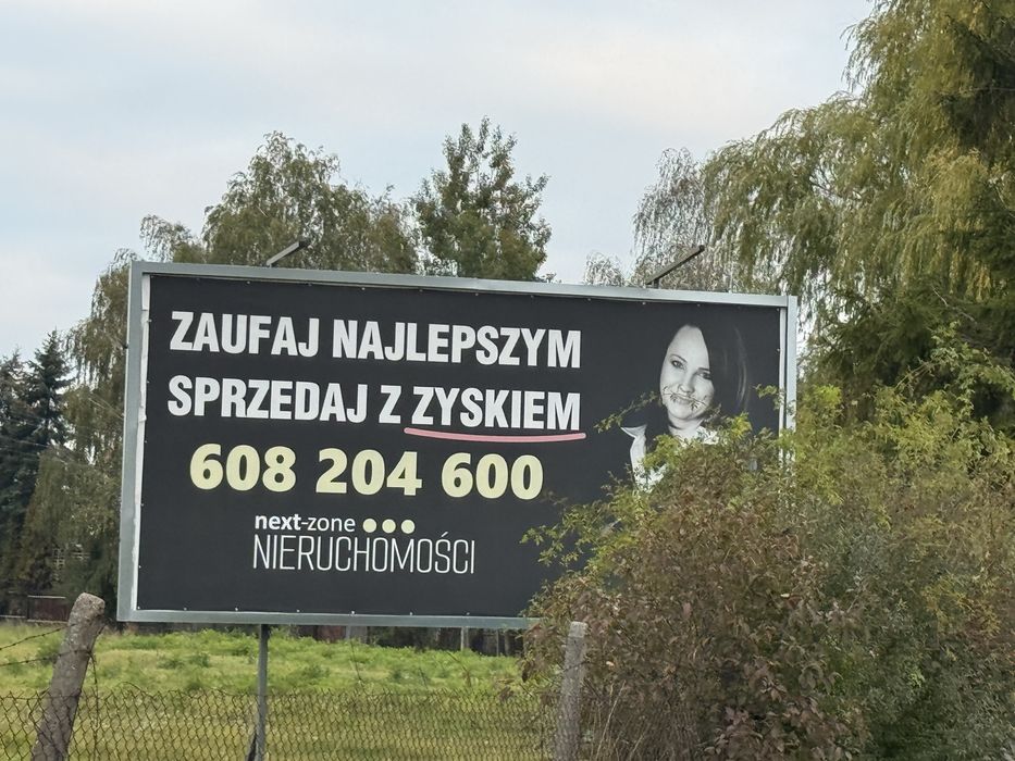bilboard reklama tablica bilbord 6x3 aluminium z oświetleniem