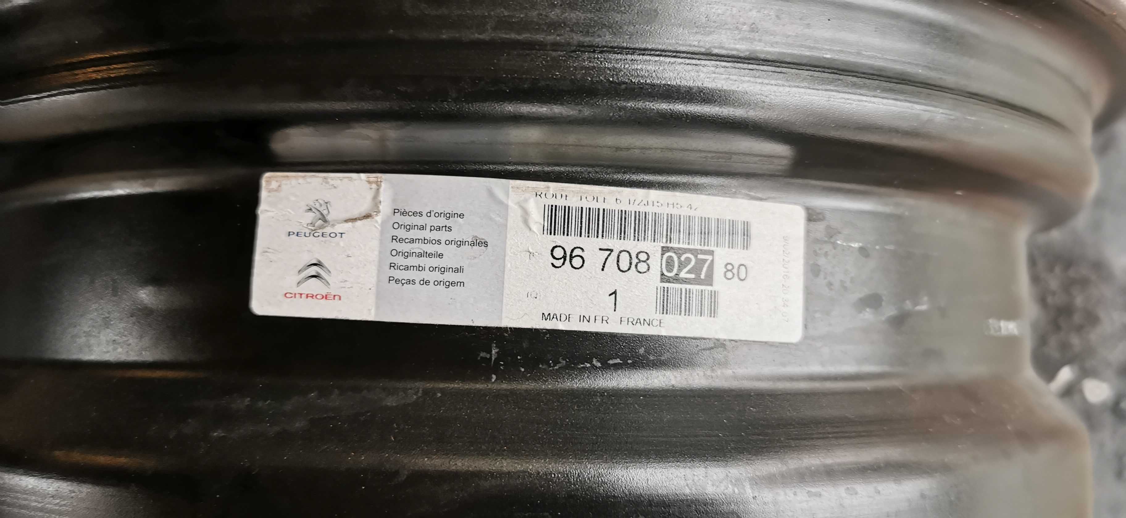 Felgi stalowe Citroen Peugeot R15 5x108 4szt Super Stan Montaż opon