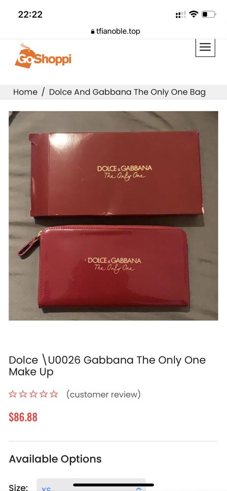Клатч/косметичка  Dolce Gabbana The Only One