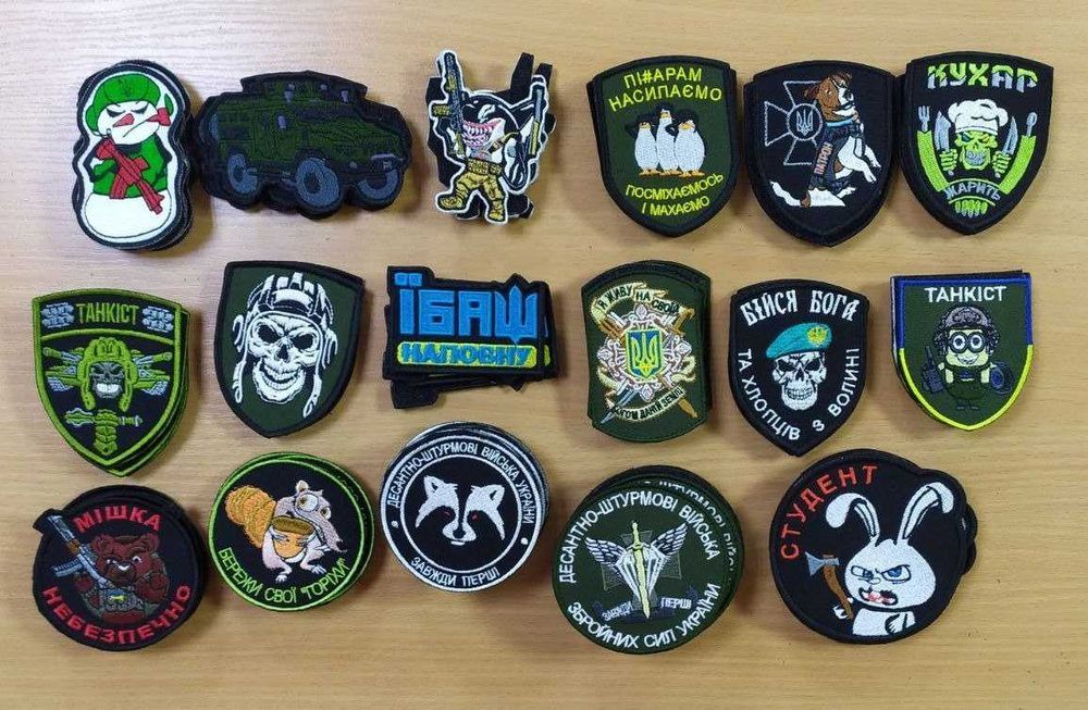 Шеврони, позивні,групи крові 50 грн. В наявності та під замовлення.