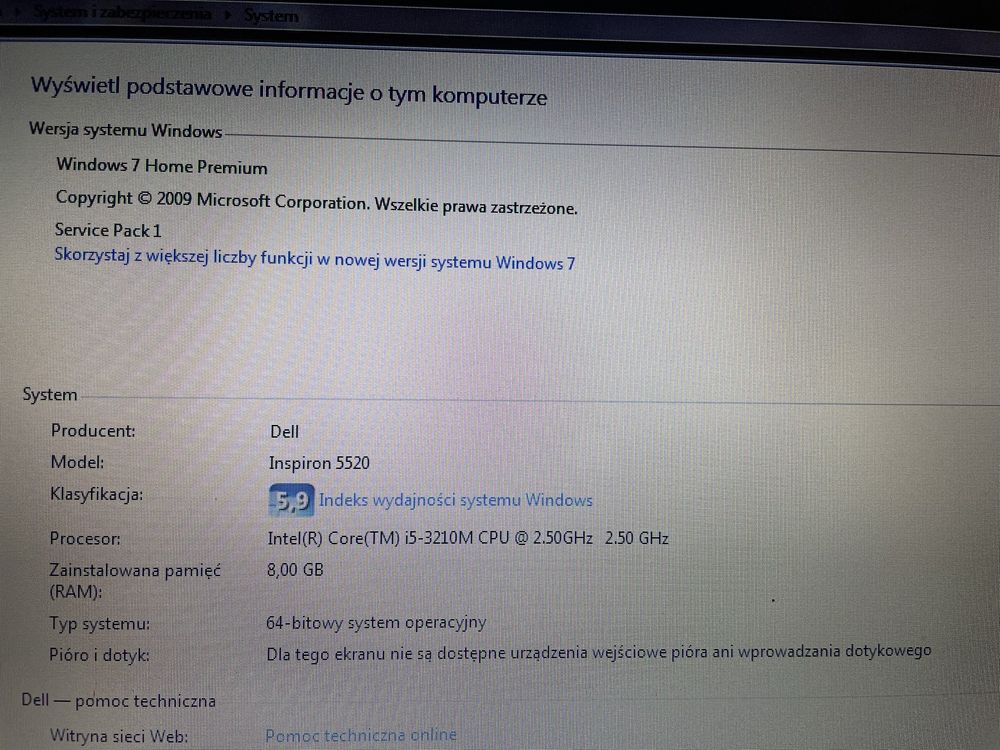 Laptop dell INSPIRON 5520