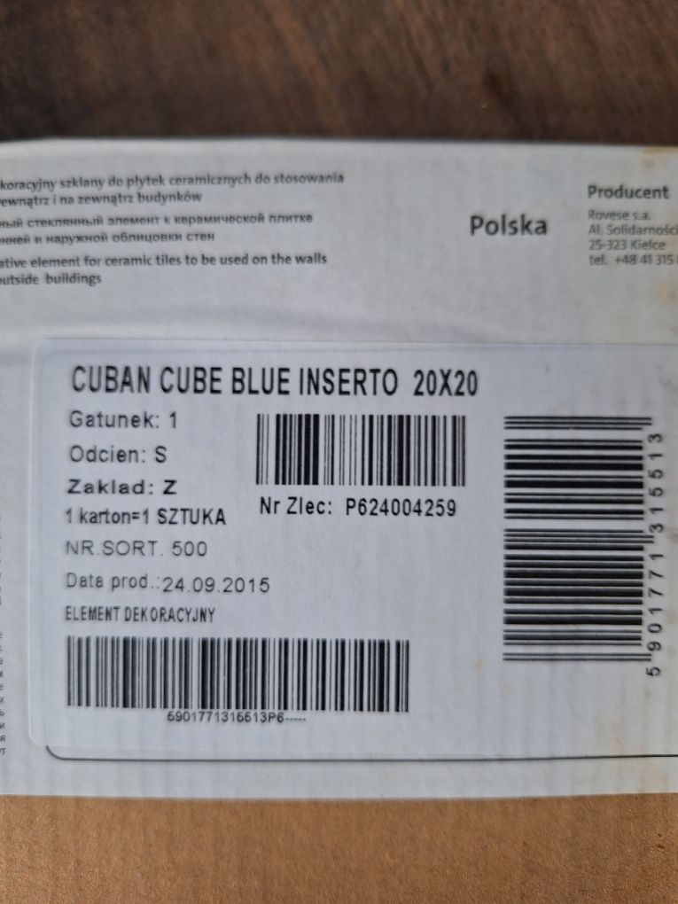 Płytki szklana opoczno cuban cube 20x20
