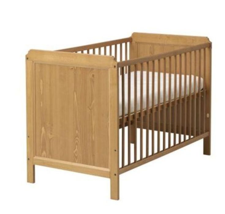Używane łóżeczko IKEA LEKSVIK z materacem