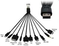 3*Универсальний USB кабель для зарядки телефонів, планшетів 10 в 1