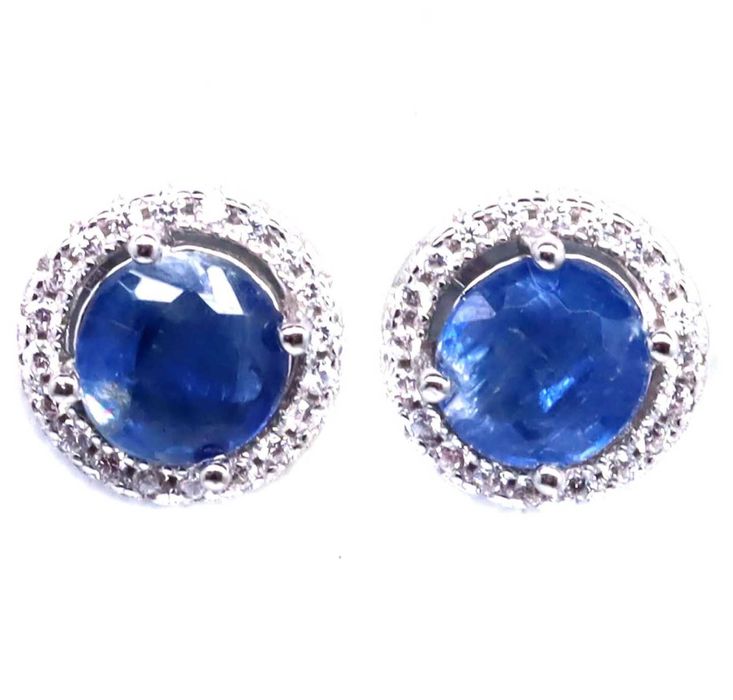 Kolczyki Srebro 925 Naturalny Kyanit Rod