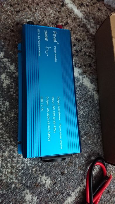 Інвертор 12V на 220V Foval 2600W  чиста синусоїда