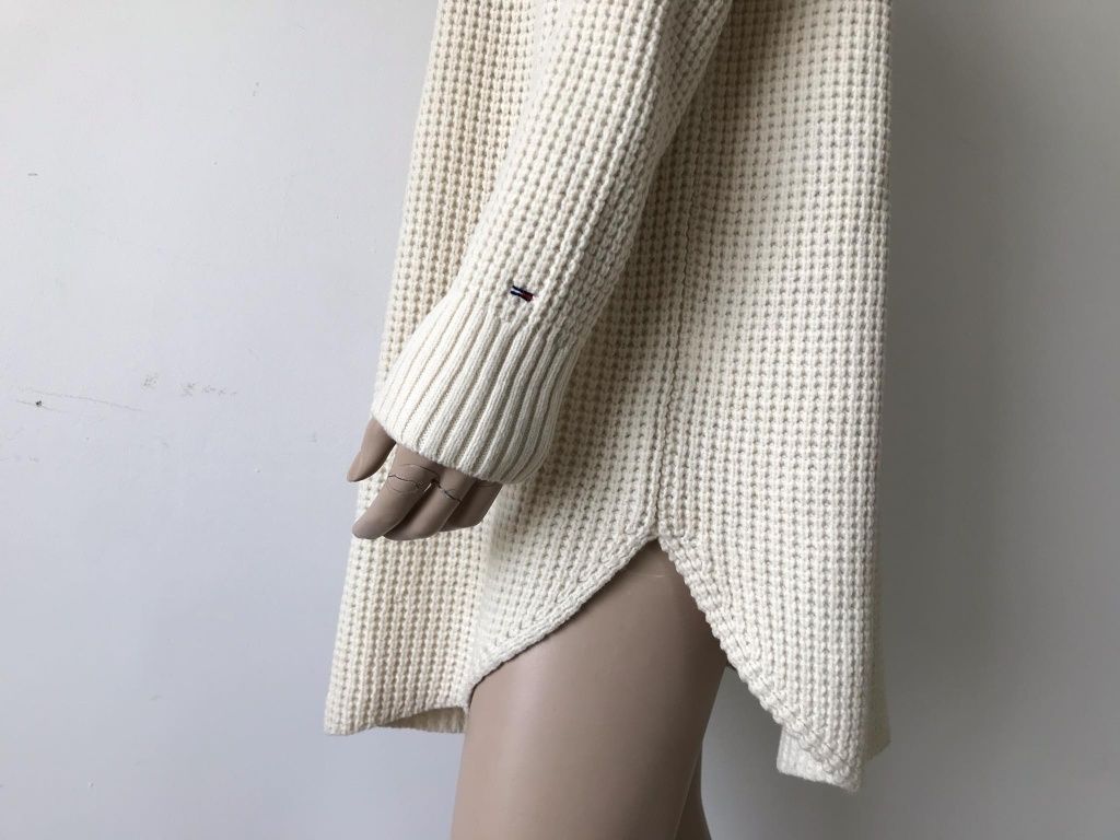 Tommy Hilfiger dłuższy sweter damski M wełna