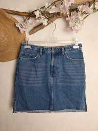 Bawełniana jeansowa spódniczka spódnica niebieska modna H&M 40 12 L