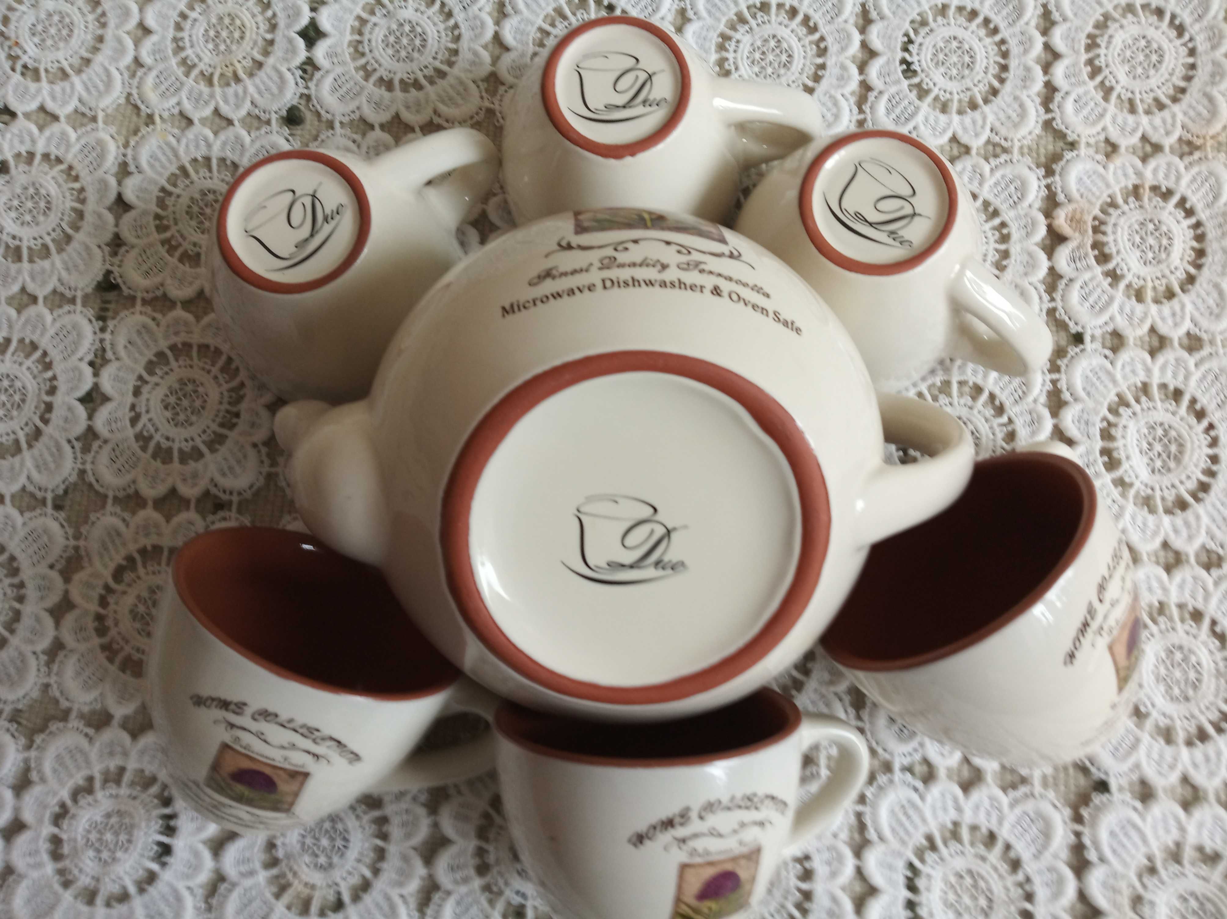 Komplet do kawy herbaty z dzbankiem ceramika Home Collection NOWY