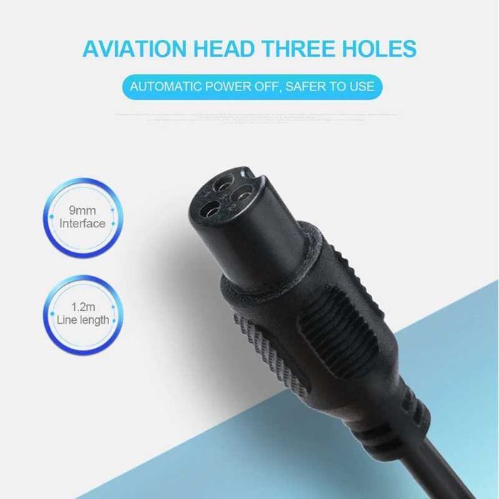 Carregador 42V 2A p/ Hoverboard/ Trotinete Elétrica 36V 3 PINOS/ 5.5MM
