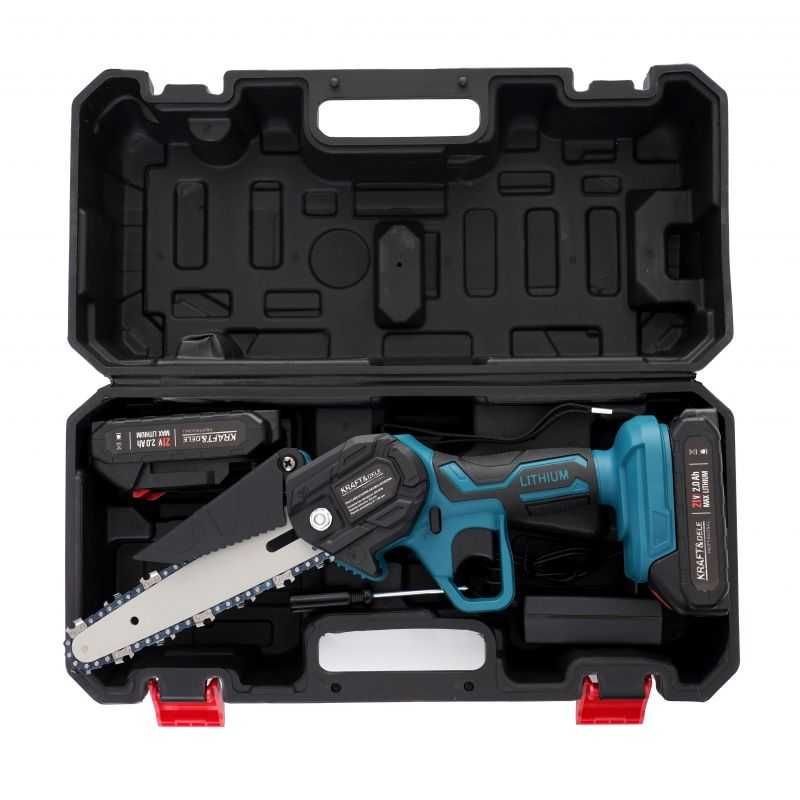Mini PIŁA akumulatorowa 6" do GAŁĘZI 2 BATERIE 21V / 2.0 Ah KD10646