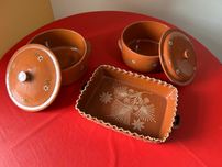 Loiça em barro vidrado tradicional 3 peças