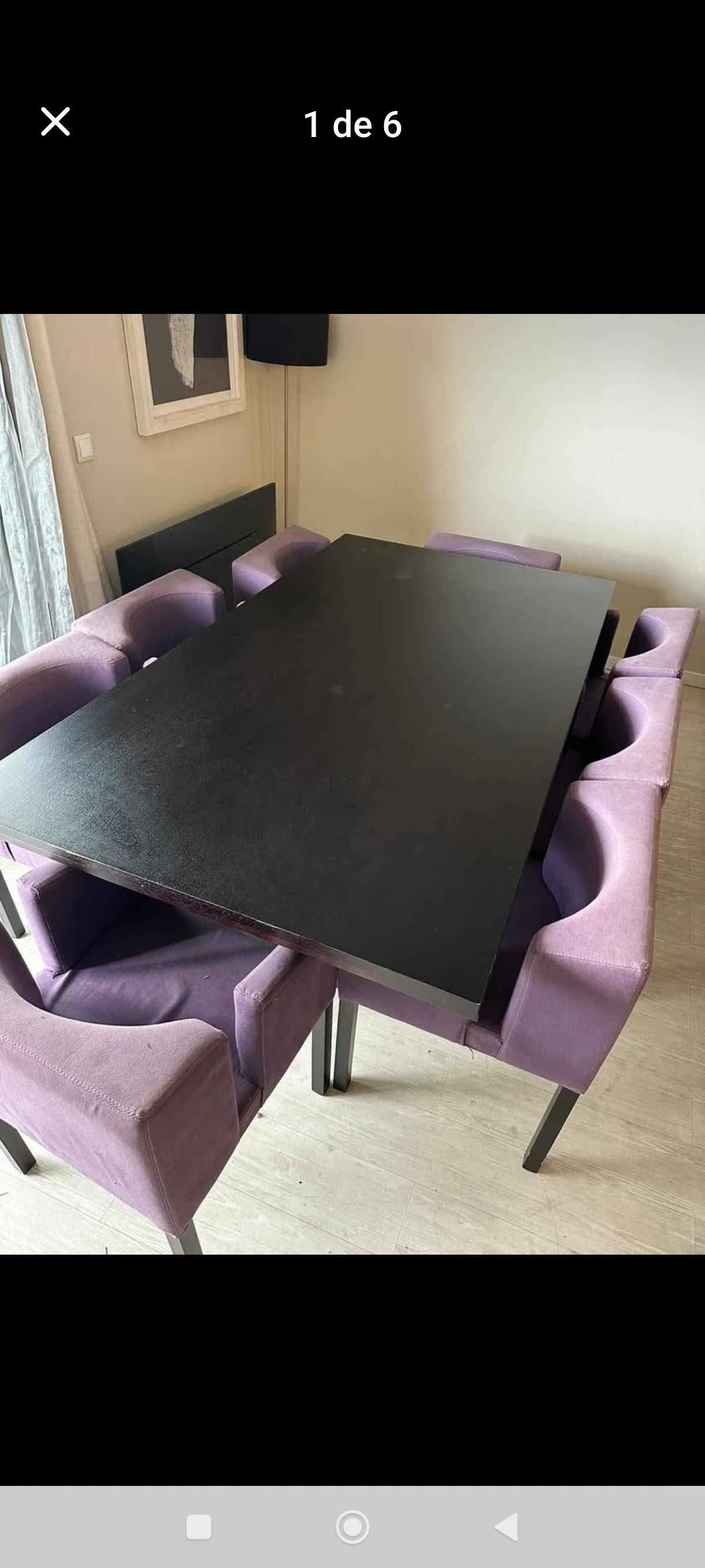 Vendo mesa wengue extensível para 12 pessoas e 8 cadeiras