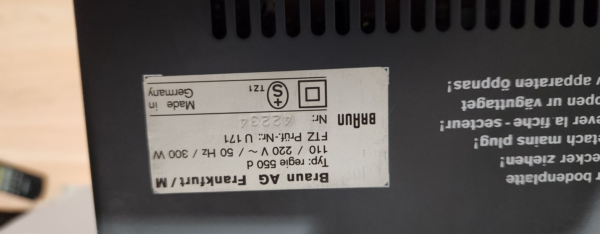 Amplituner stereo Braun regie 550d - najwyższy model + dokumentacja