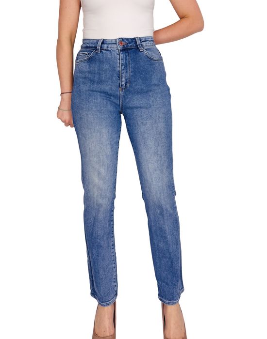 Jasnoniebieskie jeansy z wysokim stanem L 40 C&A