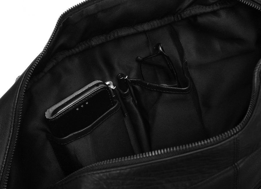 elegancka torba laptopowa ze skóry naturalnej z kieszeniami