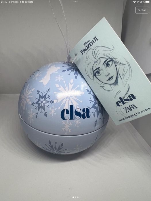 Edição especial de natal eau de toilette Frozen Elsa da zara