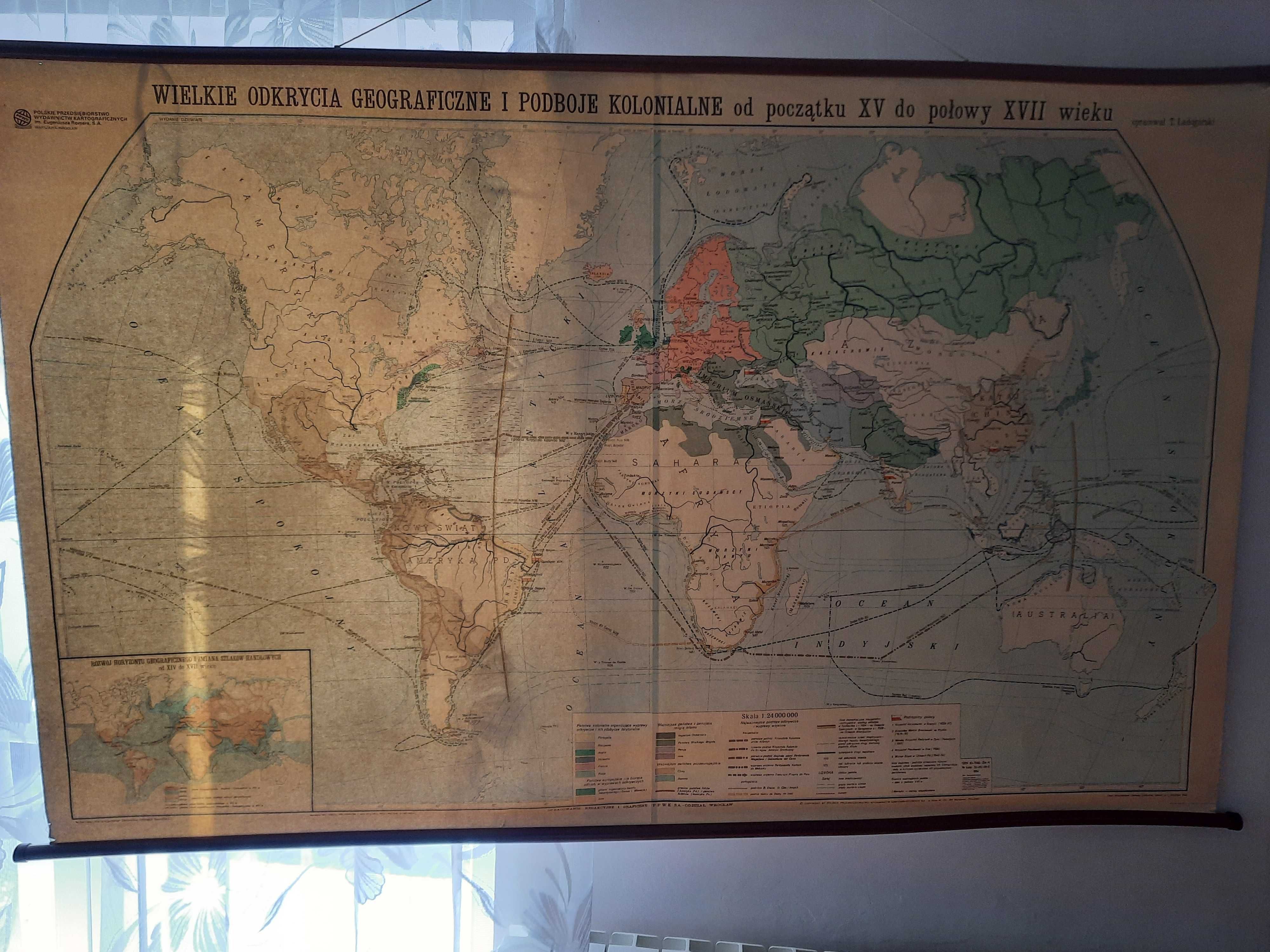 Mapa Wielkie Odkrycia Geograficzne sprzedam