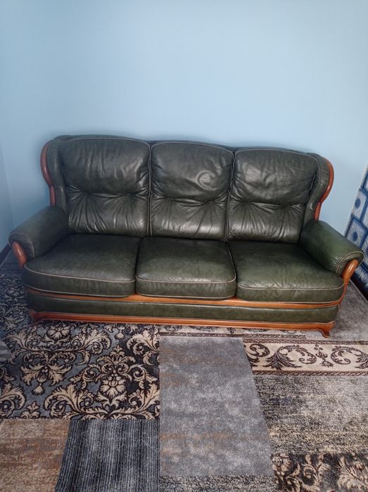 Диван шкіряний зелений 180см з Німеччини sofa софа