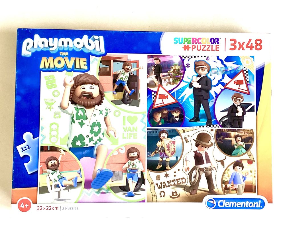 Puzzle Playmobil 3 x 48 Clementoni