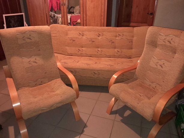 Wersalka sofa plus dwa fotele - komplet