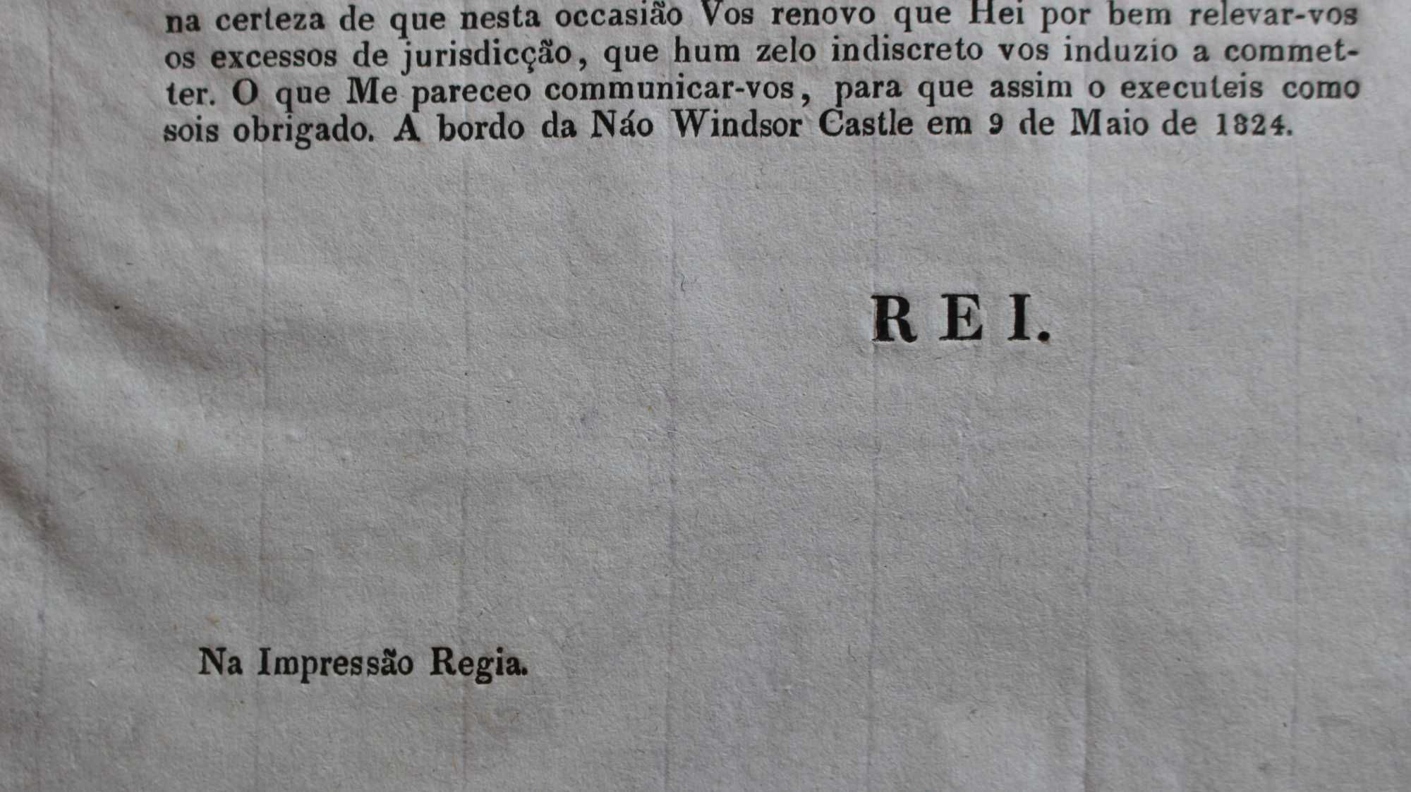 Abrilada D. João VI demite Infante D Miguel 9 maio 1824 carta régia