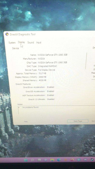 i7-8700 GTX 1060 8GB RAM 1TB+250GB SSD