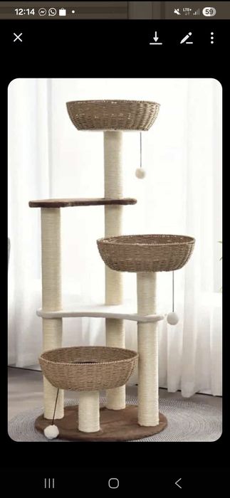 Drapak dla kota 3 kosze