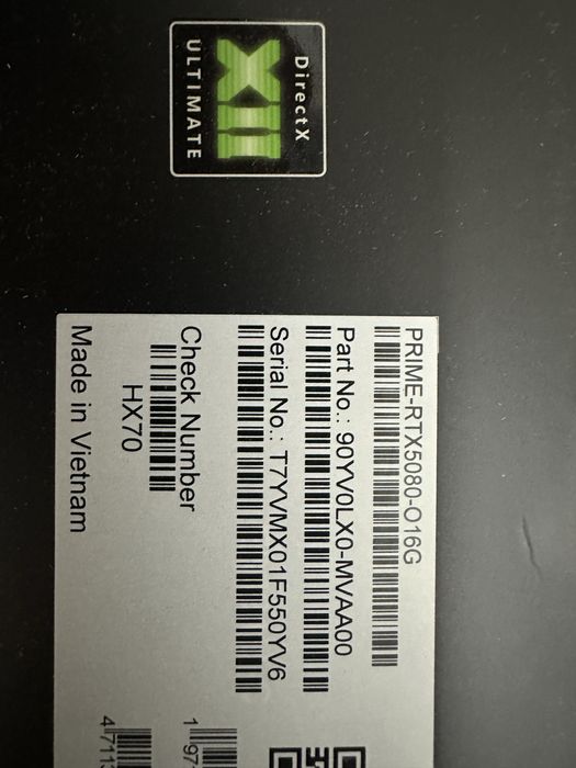 Видеокарта GF RTX 5080 16GB GDDR7 Prime OC Asus (PRIME-RTX5080-O16G)