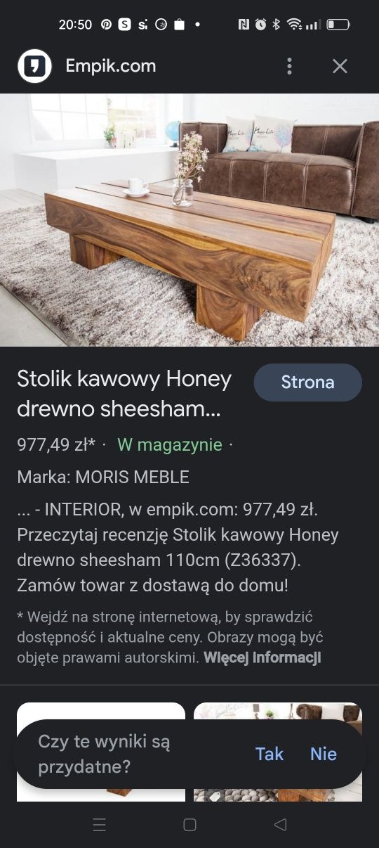 Stolik kawowy honey