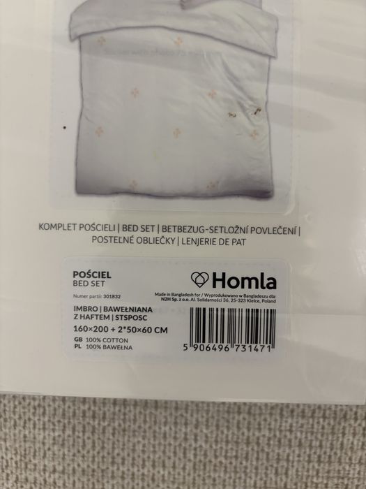 Komplet nowej Pościeli Homla Imbro 160x200. Nowa