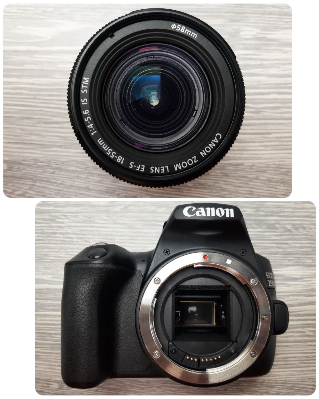 Canon EOS 250D BK EF-S 18-55 IS STM Stab (3454C007) без аккумулятора