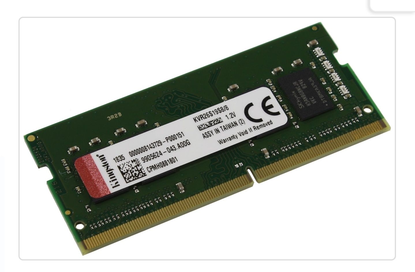 Память для ноутбука Kingston DDR4 2666 8GB,SO-DIMM (KVR26S19S8/8)