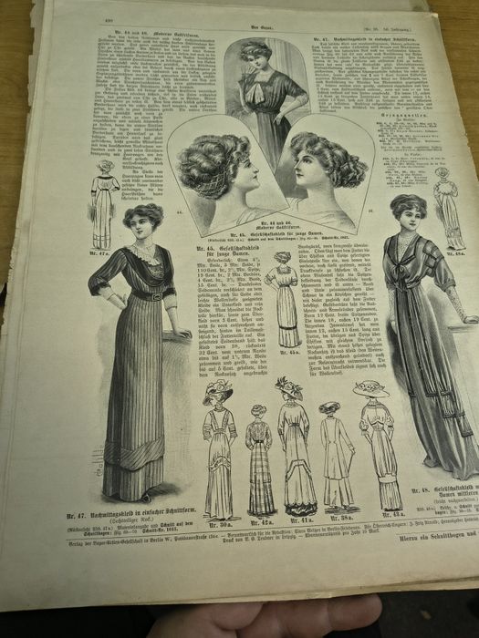 Zabytkowy magazyn modowy „Der Bazar” – rok 1910