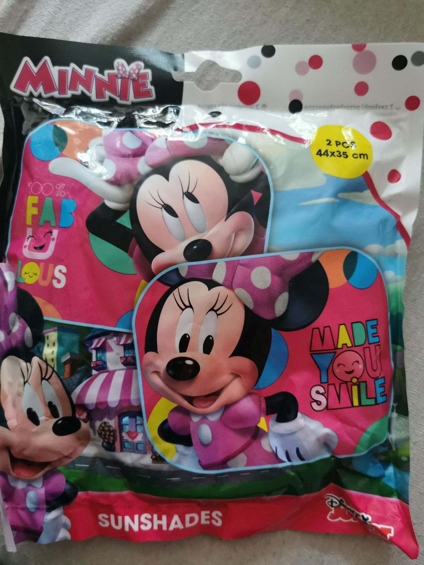 Osłonki zasłonki przeciwsłoneczne Myszka Minnie