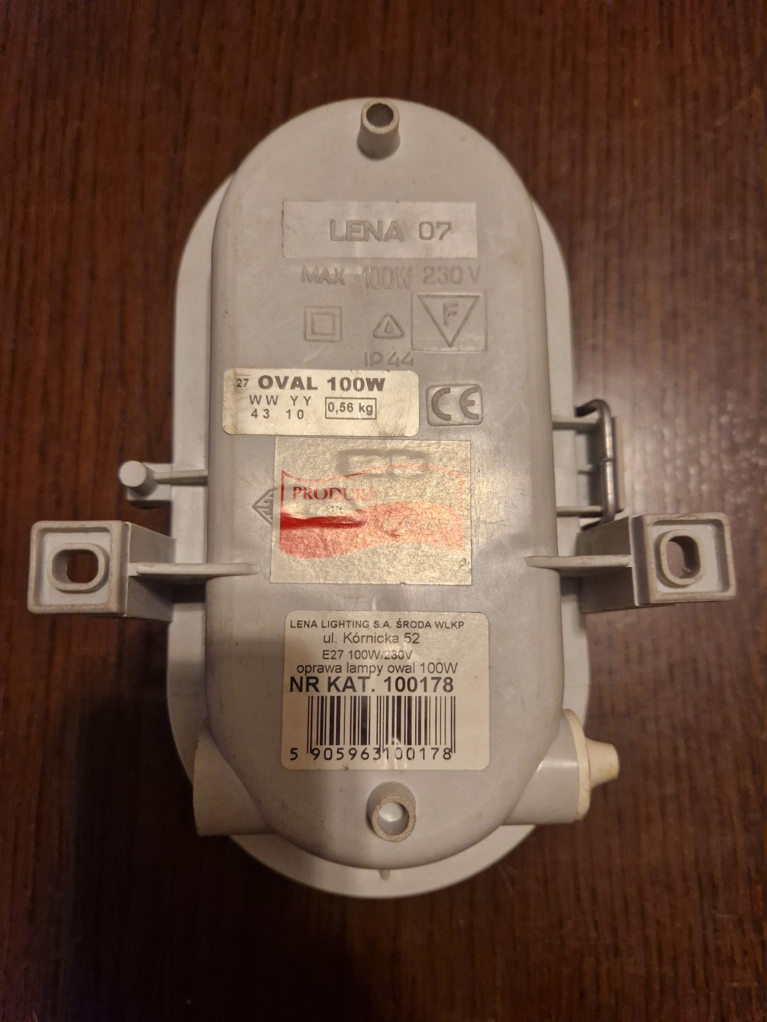 Klosz szklany osłona plastikowa Oval max 100W