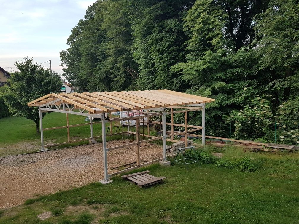 Konstrukcja wiaty,garażu,hali, zadaszenie itp 6x6x3m