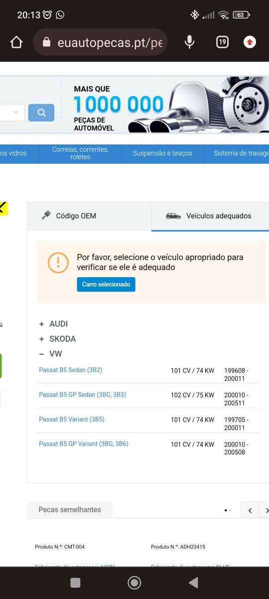 Bomba de embraiagem nova AUDI SKODA VOLKSWAGEN