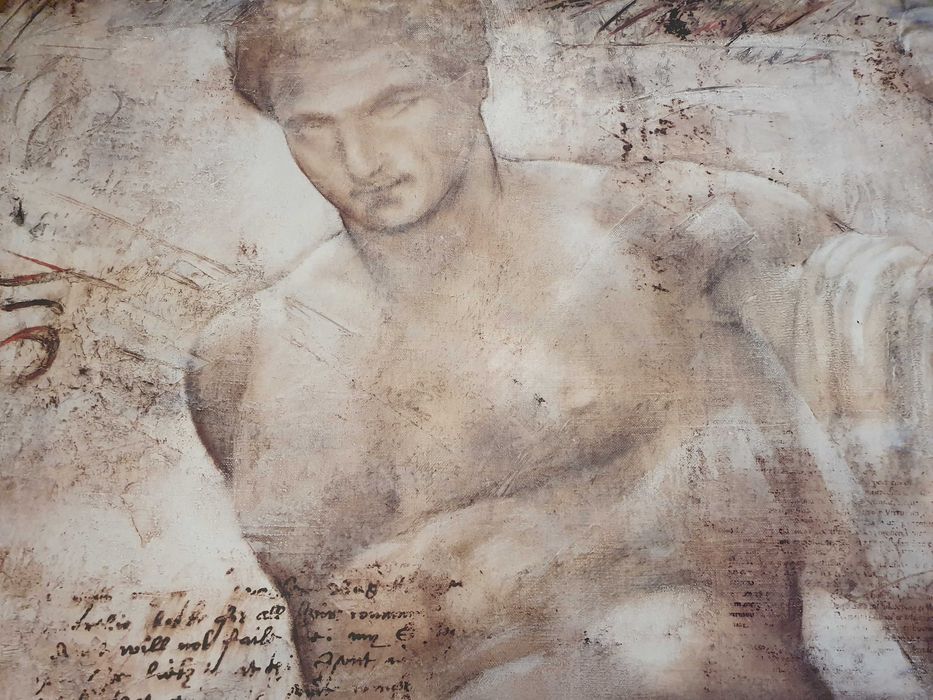 Obraz "Achelous" Richard Franklin kopia stan bardzo dobry 130x110 cm