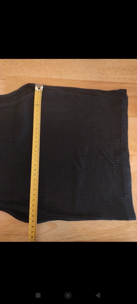 Bluzka Crop Top Czarny sweterek mini golf L