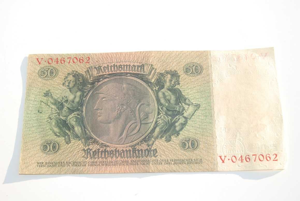 Stary banknot 50 marek 50 reichsmark 1933 antyk