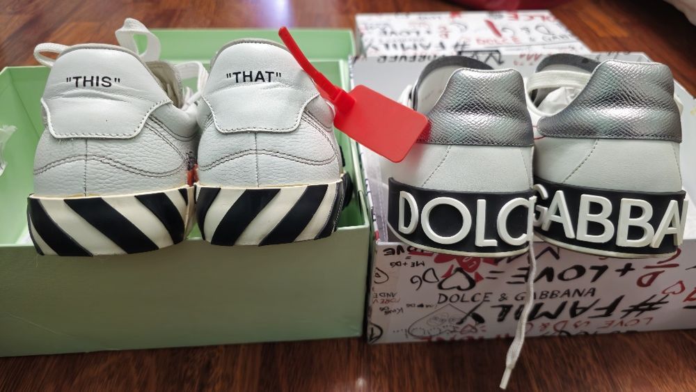 Dolce&Gabbana Portofino Off-White Arrows сникеры кроссовки кеды