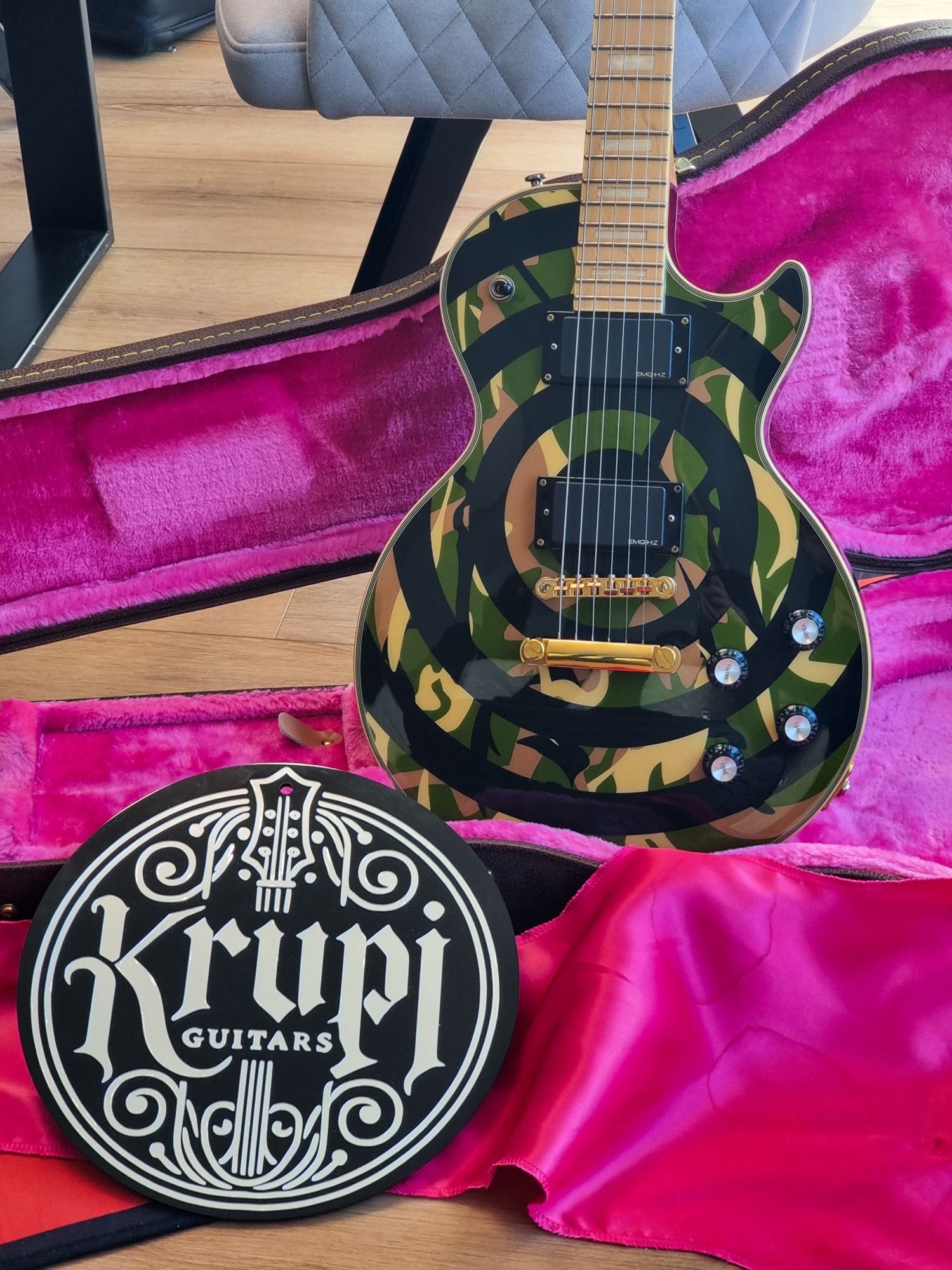 Epiphone Zakk Wylde Les Paul Custom Camo EMG BLS 2009 Korea gitara