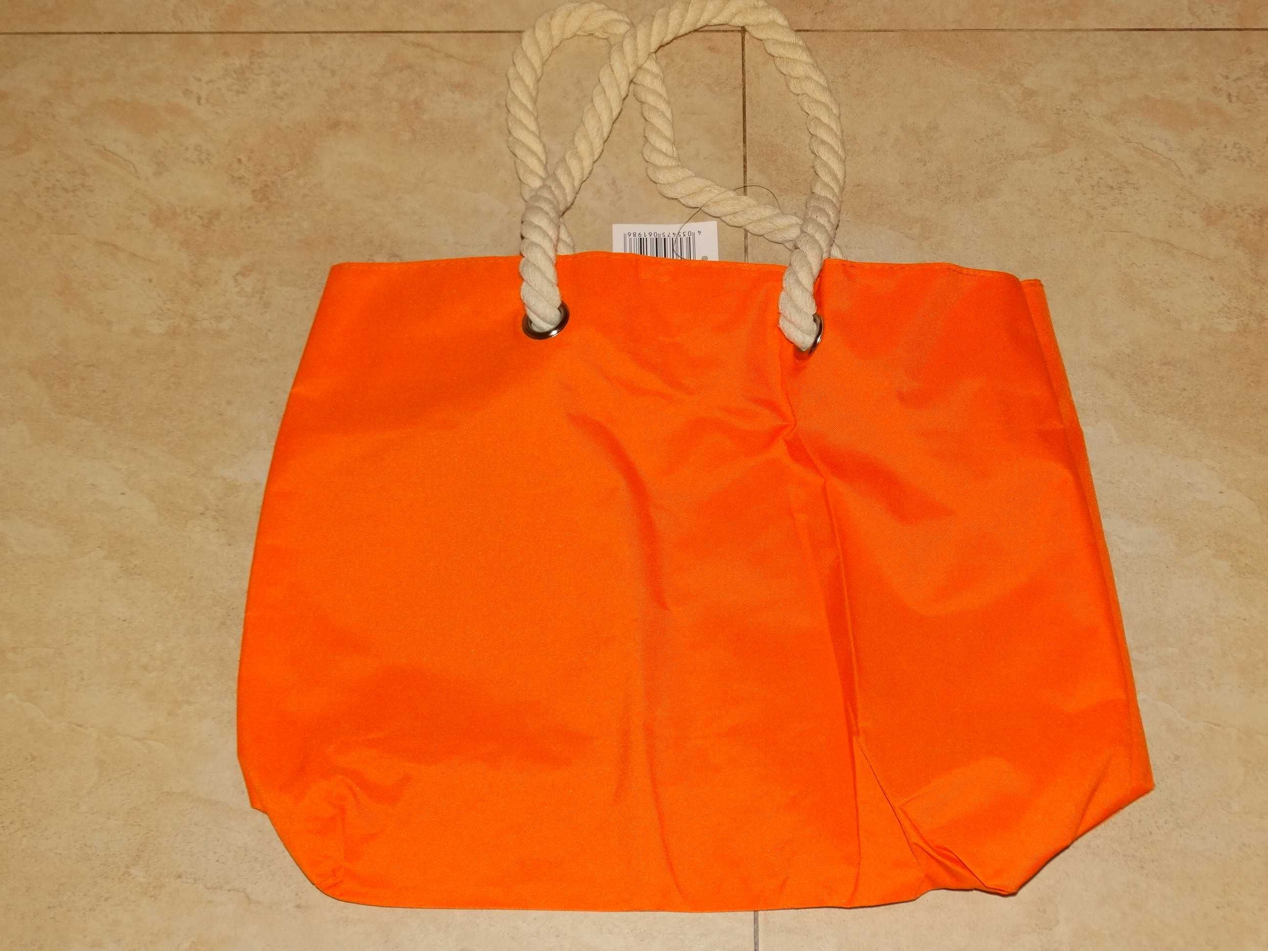 Duża pomarańczowa torba na lato z napisem "Nosi mi się" shopper Xiaomi