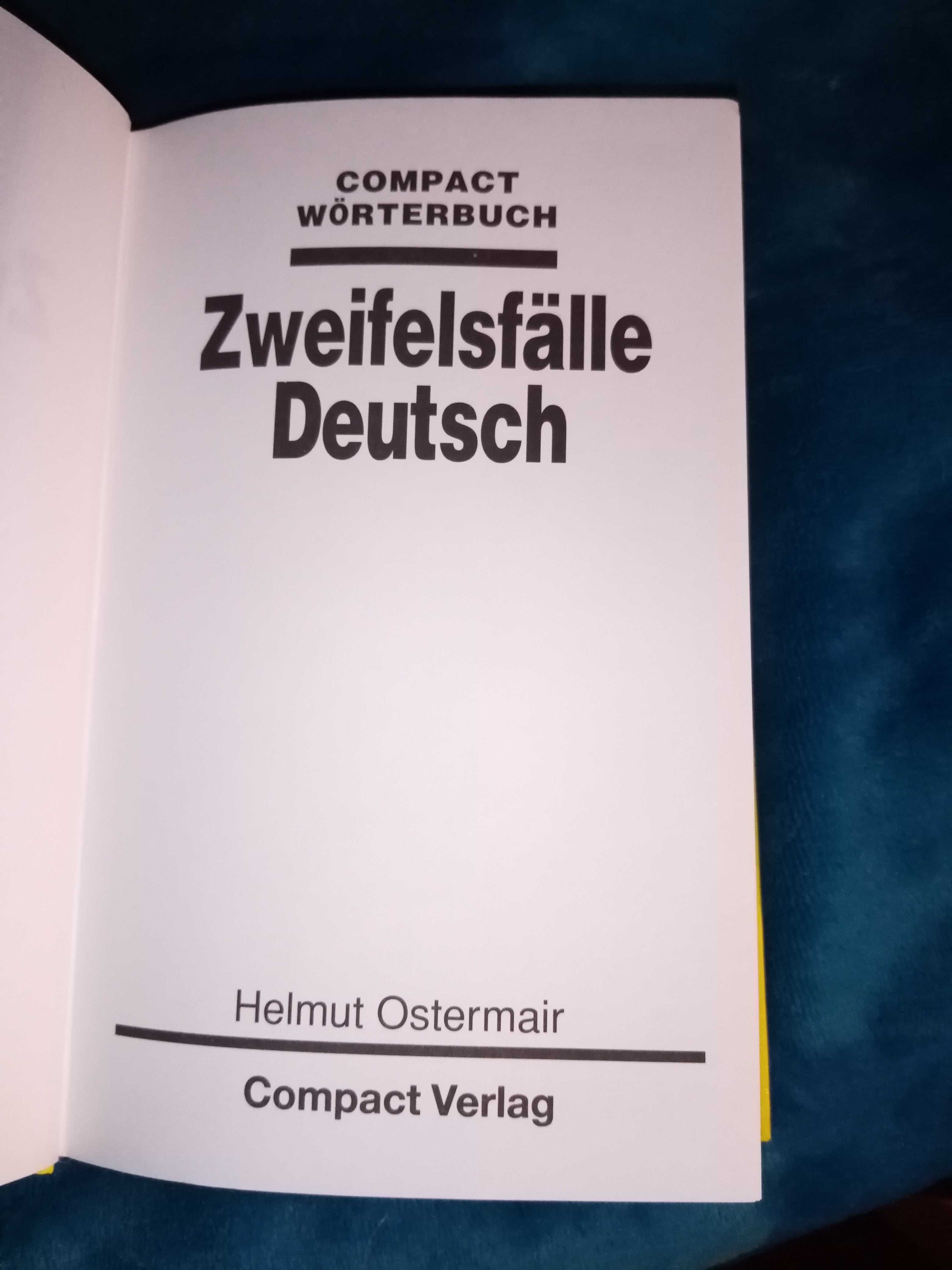 Compact Wörterbuch Zweifelsfälle Deutsch