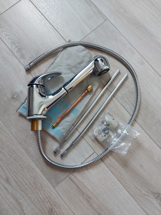 Кухонний змішувач Remer (Італія) пневматичний з лійкою (душем)